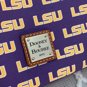 LSU leather crossbody